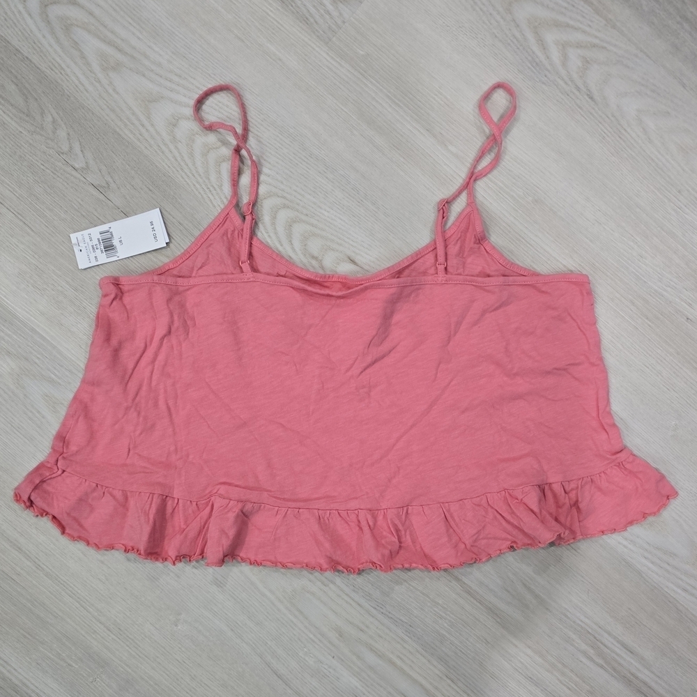 Women's Pink Ruffle Hem Top - Picture 3 of 4